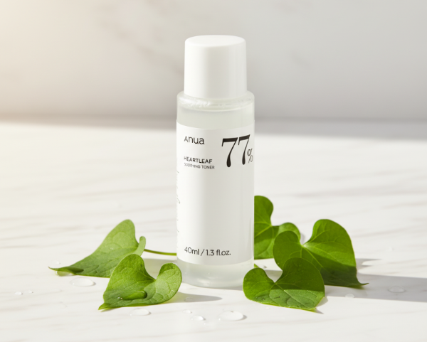 Anua Heartleaf Toner - marmură + frunze heartleaf + picături