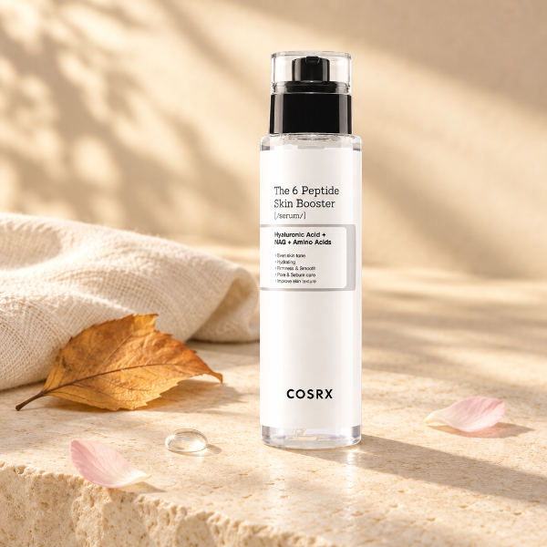 COSRX 6 Peptide Skin Booster în lumină caldă de septembrie