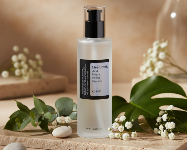 Hyaluronic Essence - bej + flori albe