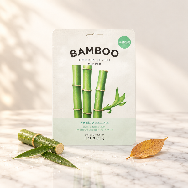 Mască It’s Skin Bamboo în decor minimalist de toamnă