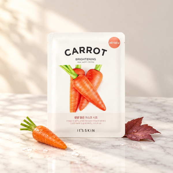 Mască It’s Skin Carrot în decor minimalist de toamnă