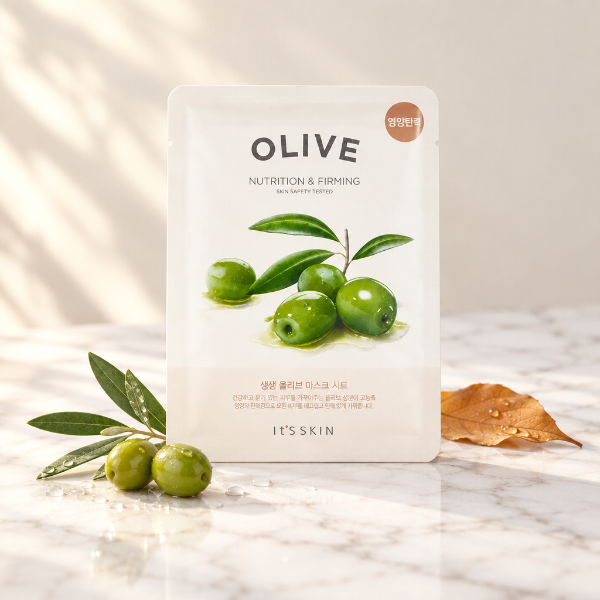 Mască It’s Skin Olive în decor minimalist de toamnă