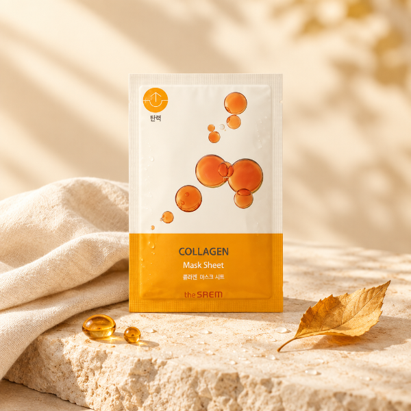 Mască The Saem Collagen în lumină caldă de septembrie