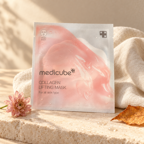 Medicube Collagen Lifting Mask în decor minimalist de toamnă