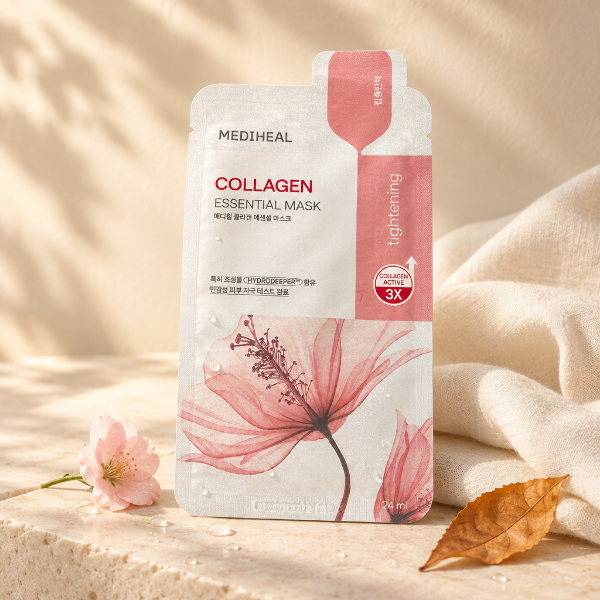 Mediheal Collagen Essential Mask în decor minimalist de toamnă